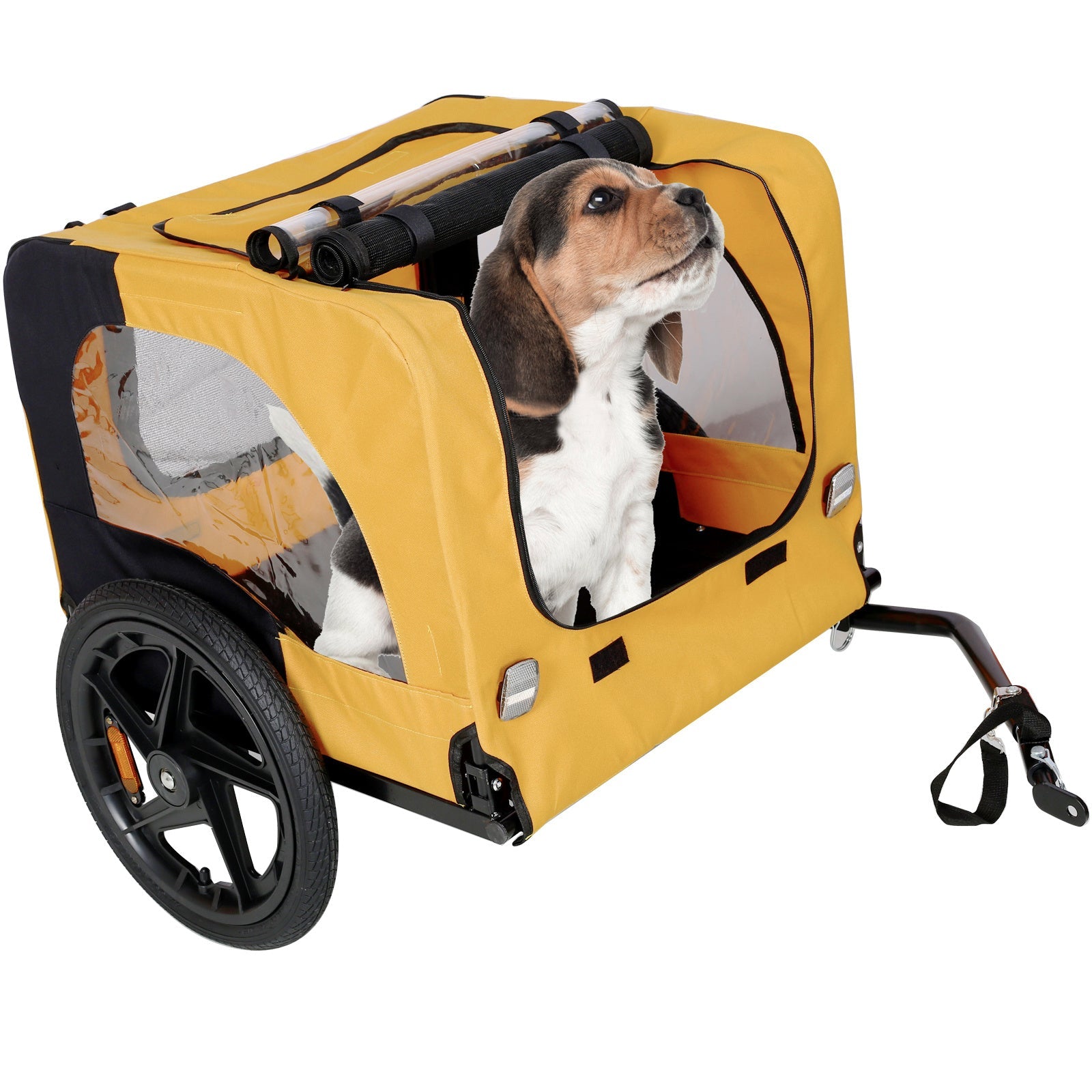 2-in-1 Heavy-Duty Foldable Pet Stroller & Bicycle Trailer