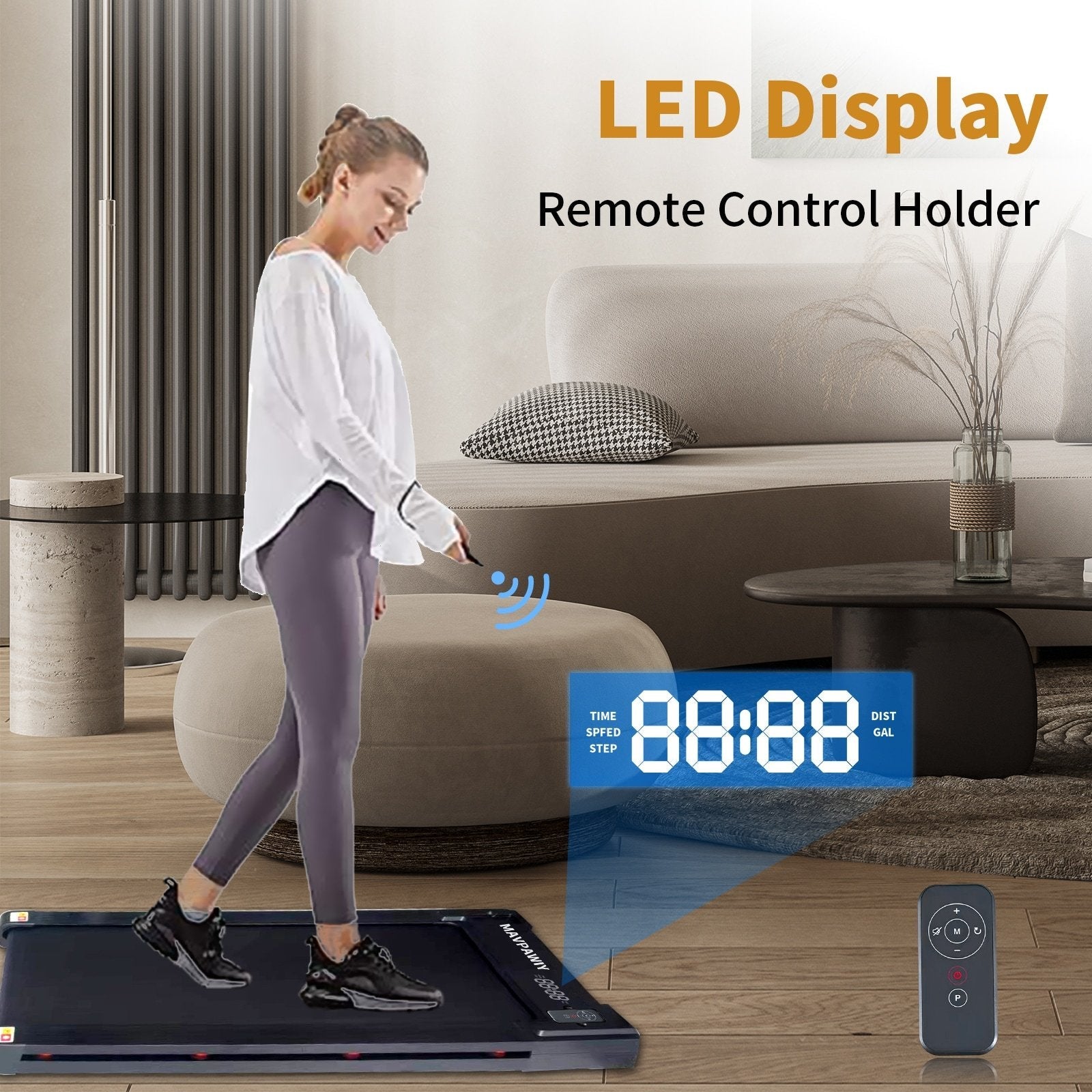Work-Flow' 2.25HP Silent Under-Desk Walking Pad