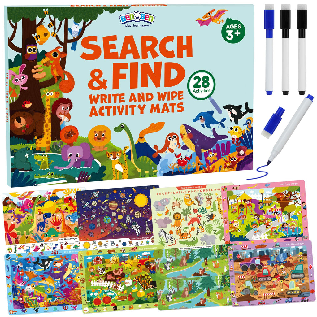 The Helpful Hubs Wipe-Clean Search & Find Early Learning Activity Book