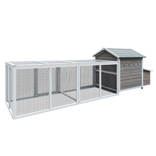 118" Professional Outdoor Wooden Hen Coop & Poultry Cage