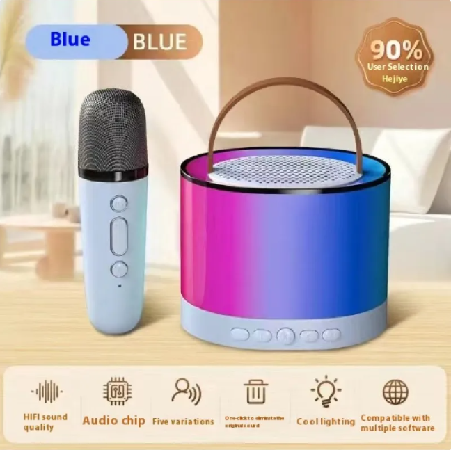 Professional Wireless Bluetooth Audio Speaker & Dual-Microphone Karaoke Suite