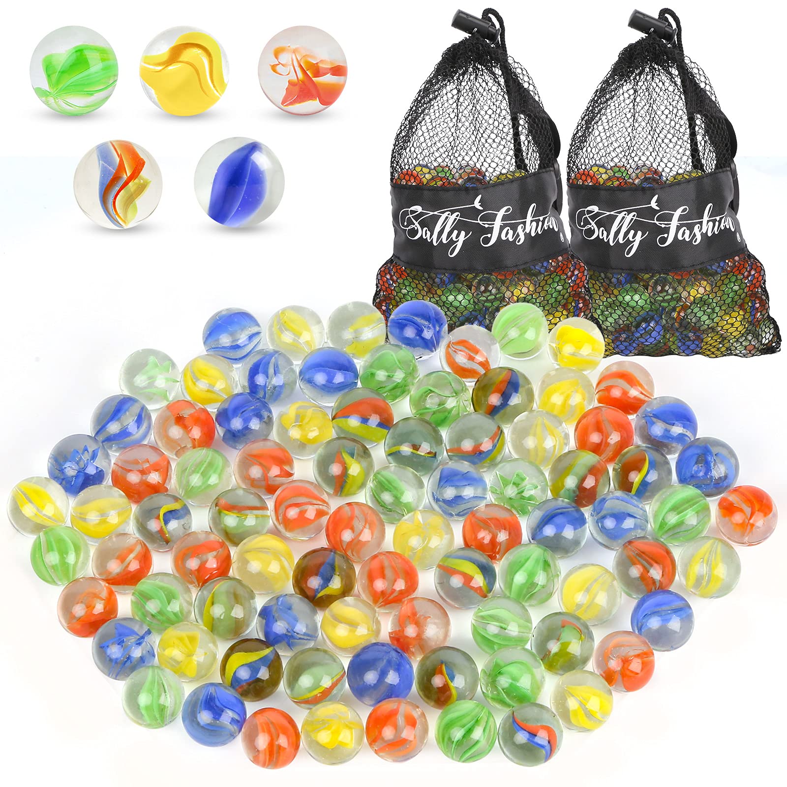 240-Piece Classic Glass Marbles Set