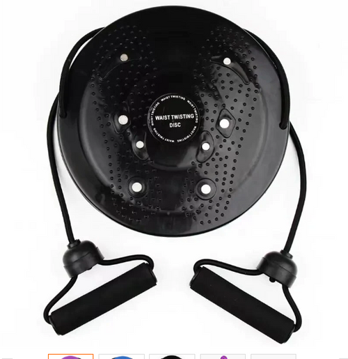 2-in-1 Core Twister & Resistance Band Fitness Station