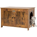 Best Pet Wooden Cat Litter Box Enclosure & Side Table