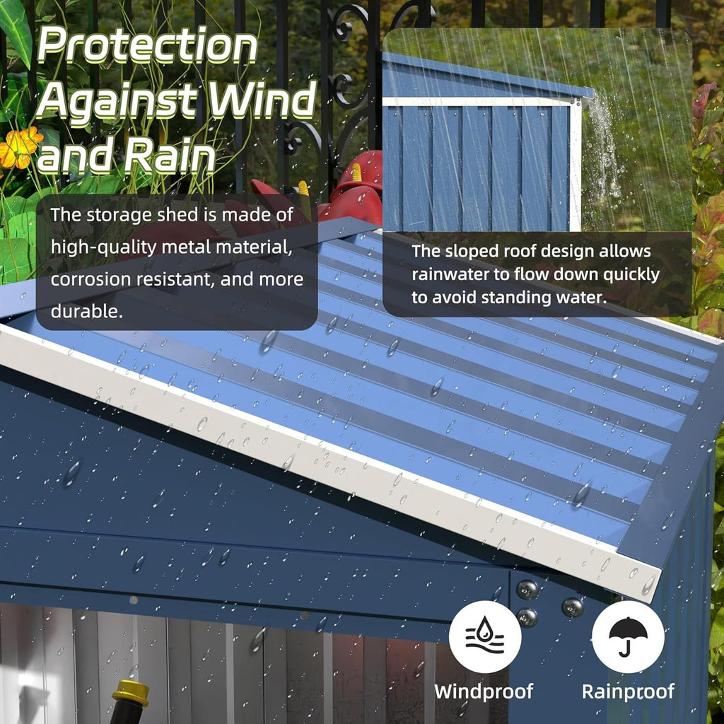 Professional 3ft x 3ft Galvanized Steel Outdoor Utility Storage Suite