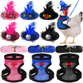9-Piece Adjustable Chicken Harness, Leash, and Hat Set