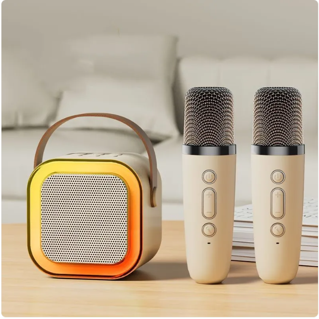 Professional Wireless Bluetooth Audio Speaker & Dual-Microphone Karaoke Suite