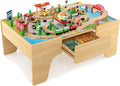 The Grand Explorer 3-in-1 Wooden Train & Activity Table (84-Piece Set)