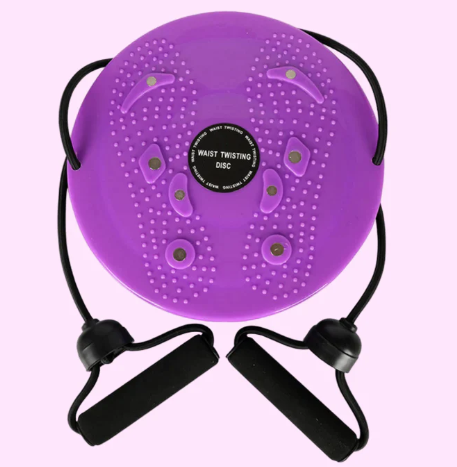 2-in-1 Core Twister & Resistance Band Fitness Station