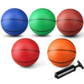 5-Piece 7" Mini Rubber Basketball Set with Pump