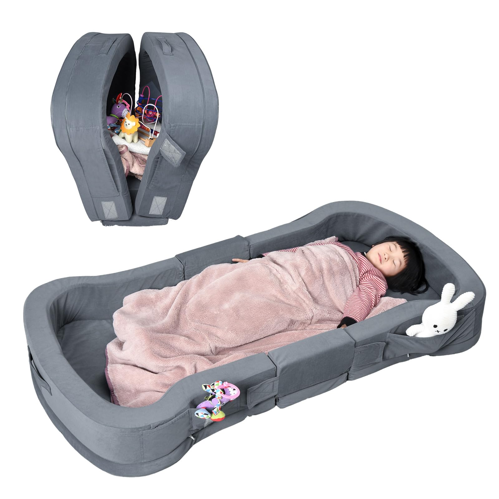 ENITYA Foldable Toddler Travel Floor Bed