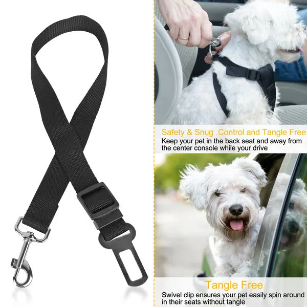 2-Piece Adjustable Universal Pet Vehicle Safety Leads