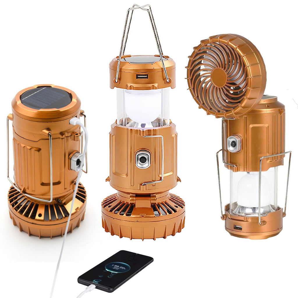 Cyclone-Light' 4-in-1 Solar Fan & Power Station