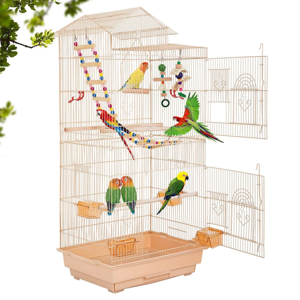Best Pet 39" Roof Topflight Cage & Play Center - Almond Edition
