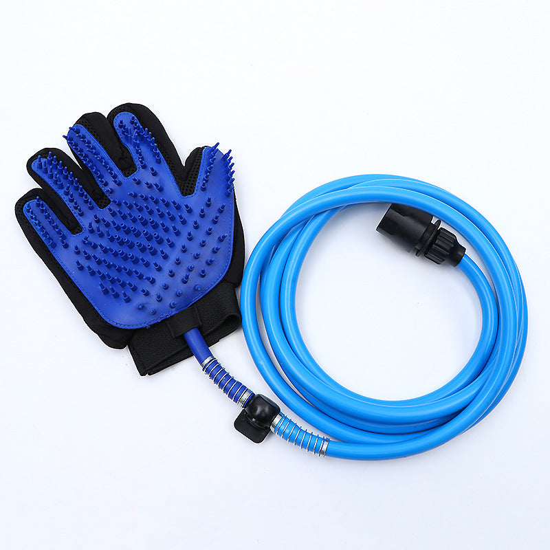 Pet Bath Massage Glove with Integrated Water Sprayer