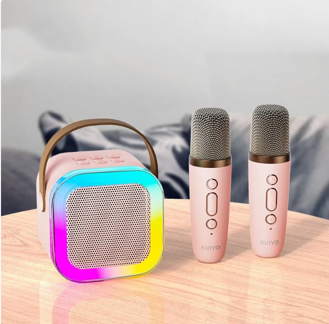 Professional Wireless Bluetooth Audio Speaker & Dual-Microphone Karaoke Suite