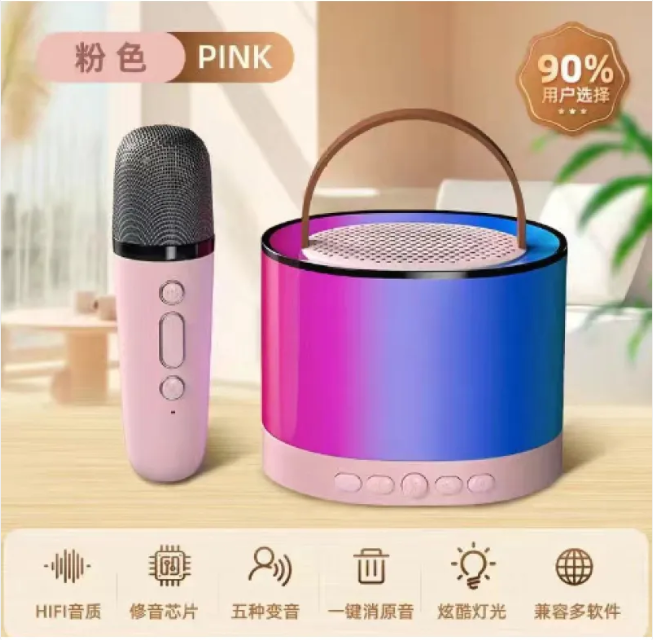 Professional Wireless Bluetooth Audio Speaker & Dual-Microphone Karaoke Suite