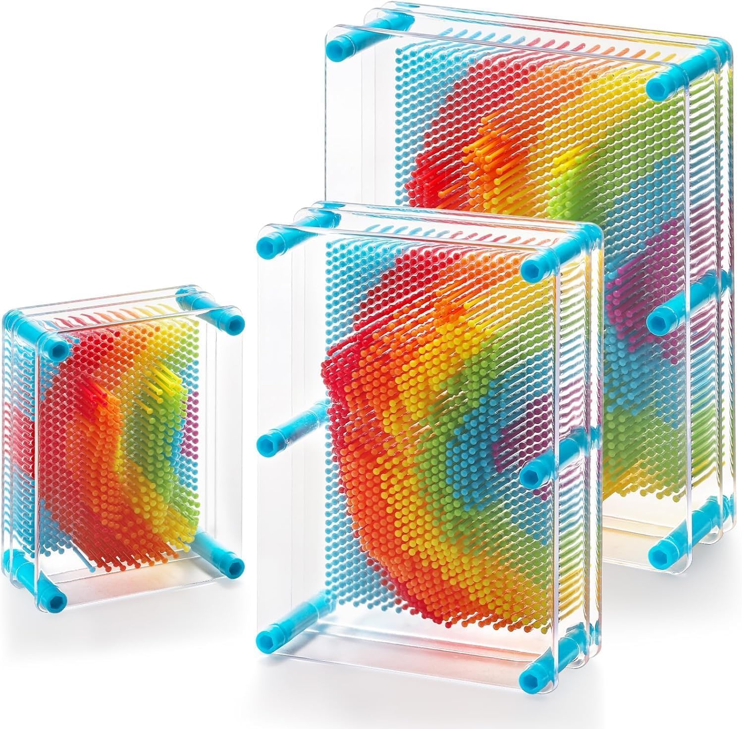 3-Piece Rainbow 3D Pin Art Sensory Bundle