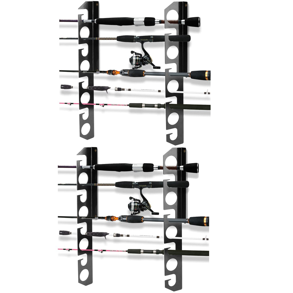 YHAspace 2-Pack Wall & Ceiling Fishing Rod Rack (Holds 16 Rods)