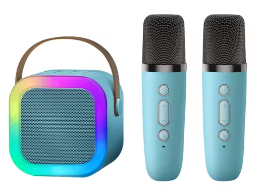 Professional Wireless Bluetooth Audio Speaker & Dual-Microphone Karaoke Suite