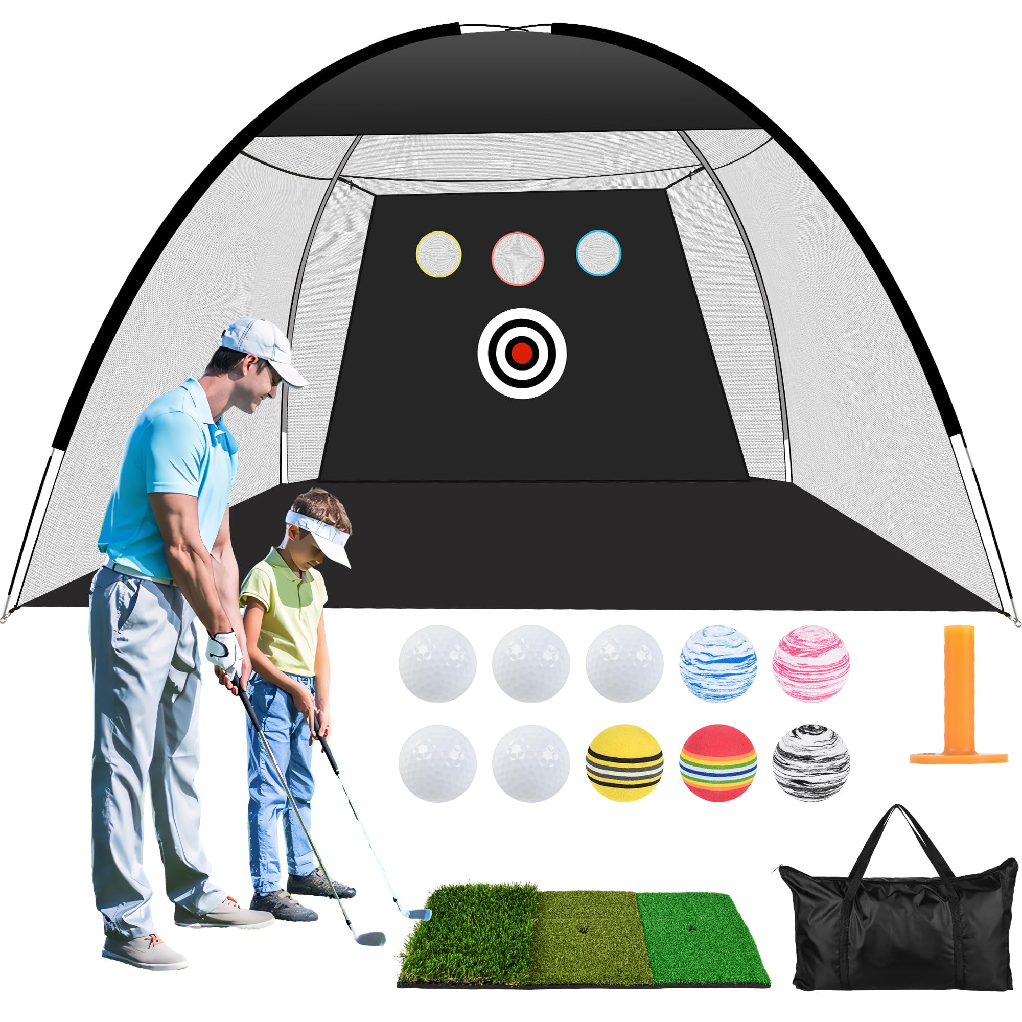 SRIVIJA Professional 10x7ft All-in-1 Golf Impact & Training Suite