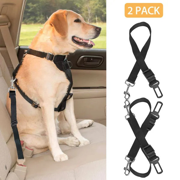 2-Piece Adjustable Universal Pet Vehicle Safety Leads
