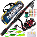 PROBERDS 5.9FT Carbon Fiber Telescopic Fishing Rod & Reel Combo