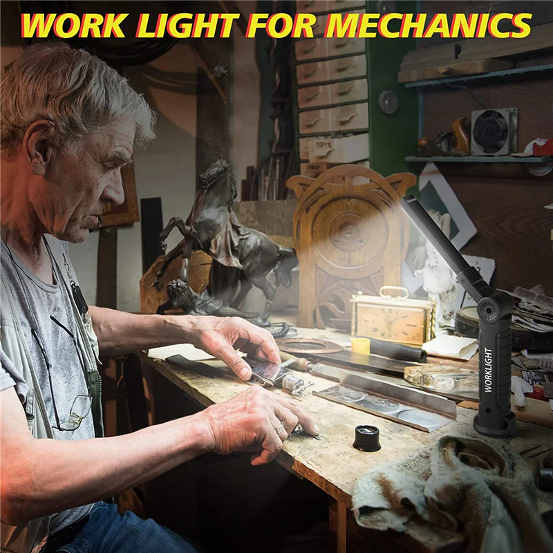 Professional Magnetic 360° Rechargeable LED COB Work Light Suite