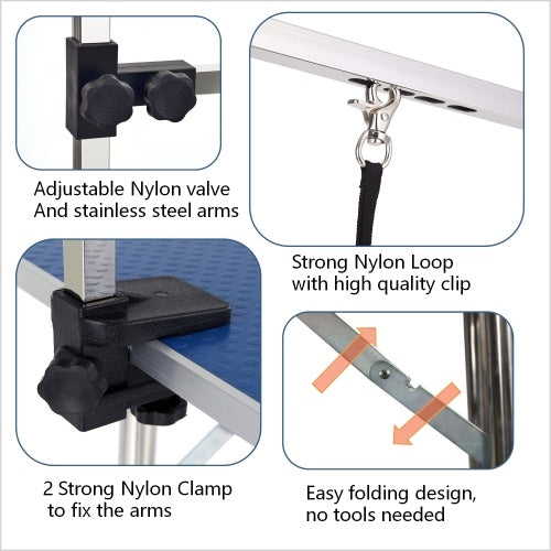 42" Heavy Duty Pet Grooming Table with Adjustable Arms