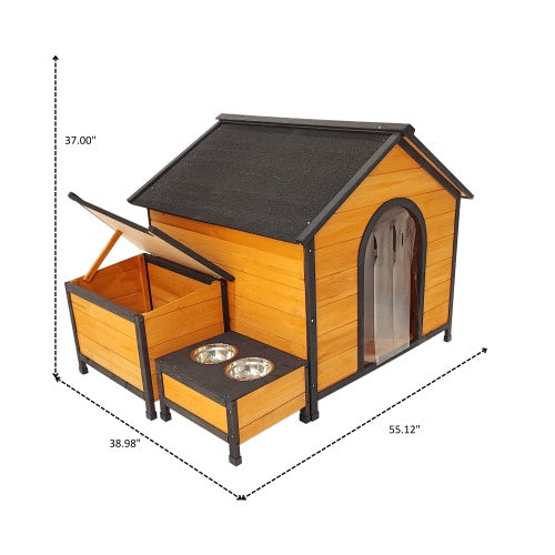 Wearable Strong Playground Solid Wood Elevated Dog House