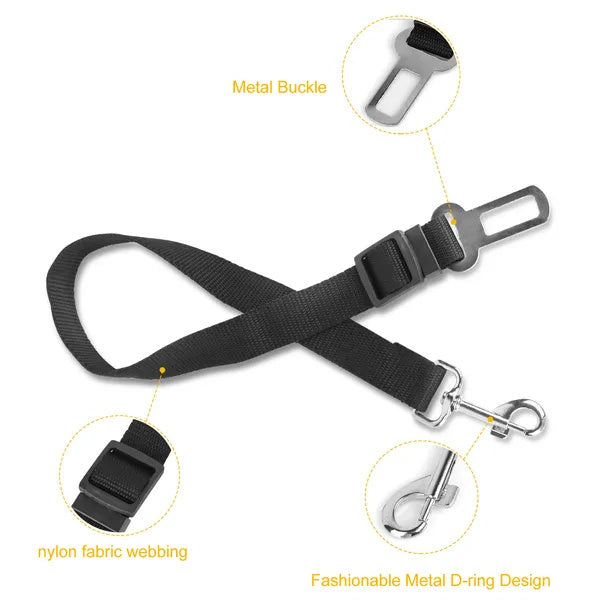 2-Piece Adjustable Universal Pet Vehicle Safety Leads