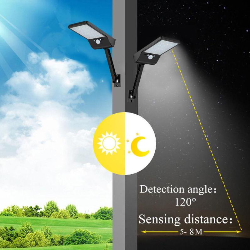 Professional 48-LED Solar Motion Security Light with Infrared Remote Suite